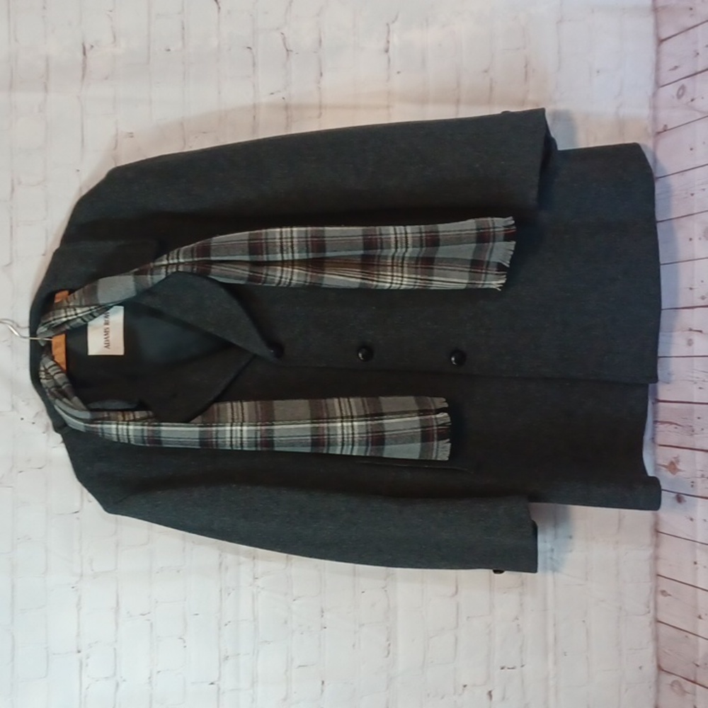 Adam Row USA. Gray Men's Coat 80%Wool 42 R
